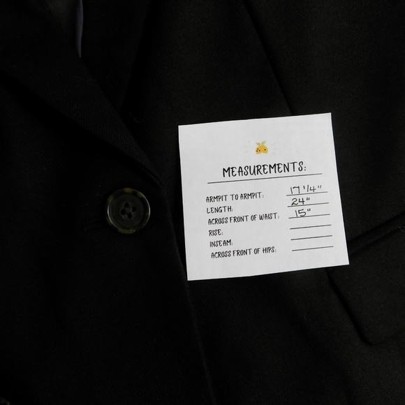 NWT!! J. CREW Helena Blazer Wool Blend Flannel Solid Black Size 2P 2 Petite - Picture 16 of 16